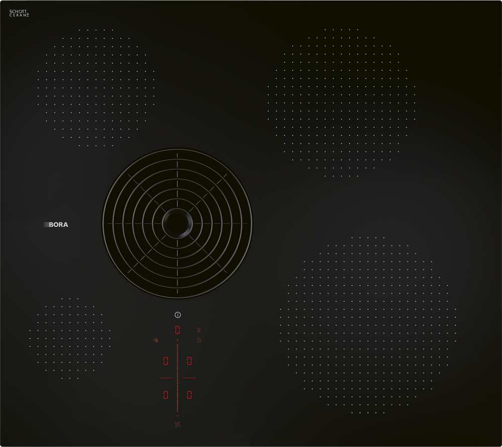 BORA S Pure induction cooktop with integrated cooktop extractor